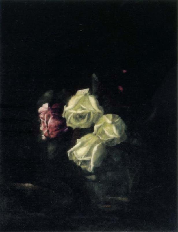 Hirst, Claude Raguet Roses in a Glass Pitcher with Decorative Metal Plate oil painting image